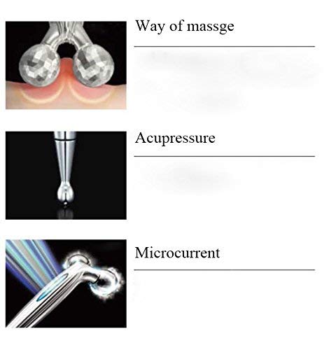 Lightton 3D Small Eye Massager Roller Balls V Face Massage Waterproof Tighten Skin Slimming Tool for Facial Care and Body Care - Thumbnail 4