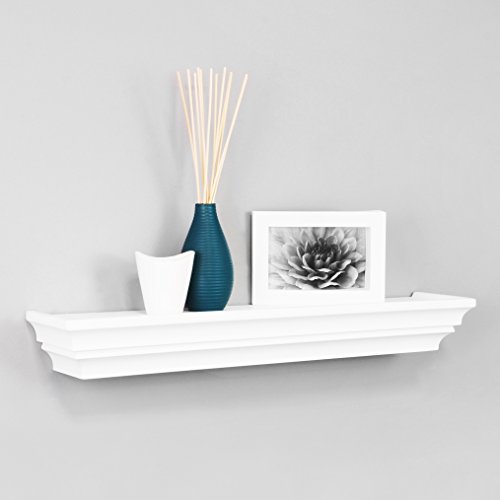 Kiera Grace Madison Contoured Wall Ledge & Shelf, 24-Inch, White