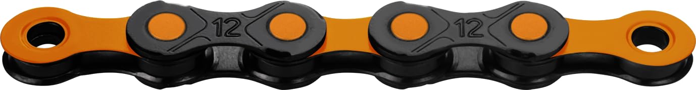 KMC DLC 12 Speed Chain, Black/Orange, 126 Link