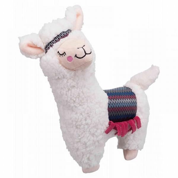 TRIXIE alpaca dog toy, purple, 31 cm, 35899, plush, with voice, washable at 30°