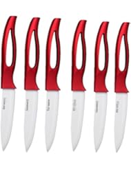 Kitchen Bar Ceramic Steak Knife super sharp knifes diff. colors 6pcs/lot