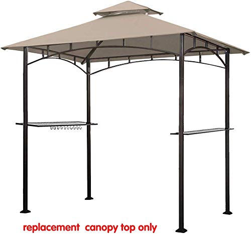 Eurmax 5FT x 8FT Double Tiered Replacement Canopy Grill BBQ Gazebo Roof Top Gazebo Replacement C ...
