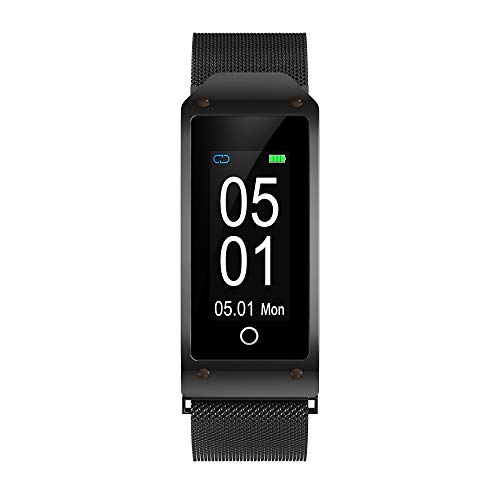 Sunward Sports Heart Rate/Sleep Monitor Fitness Tracker Smart Watch Wrist Band Bracelet, Pedometer Watch for Women and Men (Black) - Thumbnail 3