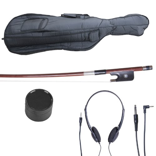 Cecilio 4/4 CECO1BK Black Metallic Electric Cello with Ebony Fittings