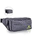 Frog Bagz - Travel Fanny Pack, Gray with Waterproof Polyester and Zippers for All-Weather Protection with Adjustable Strap from 20 Inches to 50 Inches with 4 Cargo Pockets