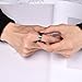 King Will Nature 8mm Real Wood Inlay Titanium Wedding Ring Imitated Meteorite Comfort Fit