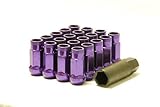 Muteki 32906L SR Series Purple 12mm x 1.5mm SR48 Open End Lug Nut Set, (Set of 20)