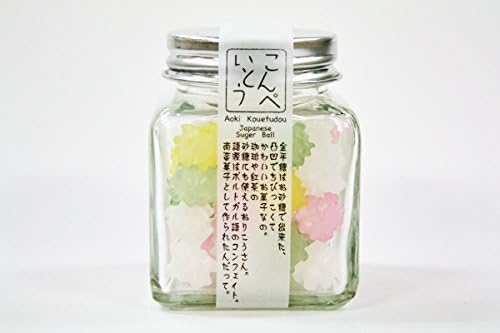 Konpeito [The Origin of Natural Ingredients] (50g) [Kyoto Japan Import] Glass Bottle by Aoki Kouetsudo