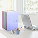 Phyxin Expanding File Folders 5 Pockets Document Organizer A4 Letter Size Plastic File Folder with Lables Document Holder for Business School Supplies Purple