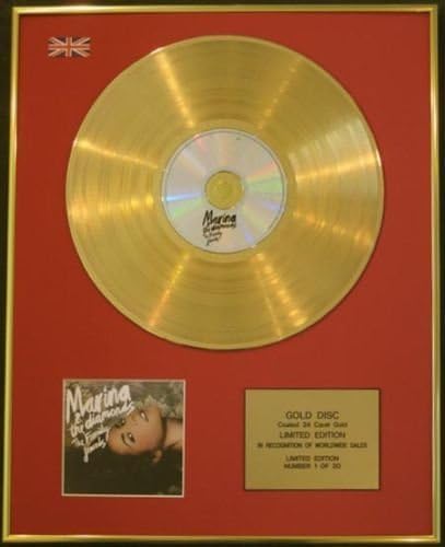 MARINA AND THE DIAMONDS - Ltd Edition CD 24 Carat Gold Coated Disc - THE FAMILY JEWLES