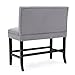 Christopher Knight Home Kenan Fabric Barstool Bench, Light Grey