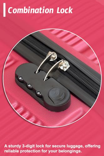 ZAAPPY Hard Shell Horizon Line ABS Lightweight 32 Inch (36-40kg) Luggage, Combination Lock Suitcase