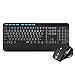 EagleTec KM130 2.4GHz Wireless Combo Multimedia Full Size Keyboard With Numeric Keypad And Mouse