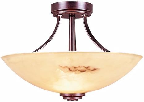 Portfolio Semi Flushmount Bronze Ceiling Light Lighting Fixture