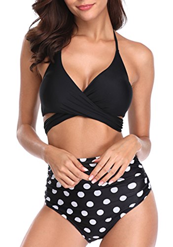 1 BeachQueen+Waisted+Ruched+Bikini+Swimsuits