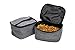 CoziPet Pet Travel Bag Tote for Dog or Cat with 2 Food Carriers and 2 Collapsible Bowls (Gray)