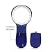 Magnifying Glass with 10 LED Lights Retro Shaw 4X Handheld Illuminated Glass Lens Magnifier for Reading Maps Office Hobbies and Crafts Lighted Jewelry Loupe - Blue