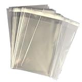 KeepFresh 6"x9" Resealable Crystal Clear Cello Lip and Tape Bags 1.2mil - 100 Count