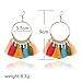 Unijew 9 Pairs Tassel Hoop Earrings