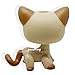 Littlest Pet Shop RARE Brown Short Hair Cat Kitty Blue Eyes LPS Toy #1024