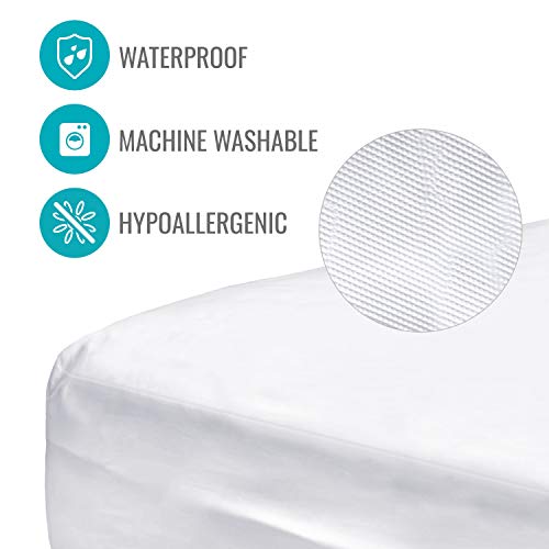 DMI-Zippered-Plastic-Mattress-Cover-Protector-Waterproof-Twin-Size-White