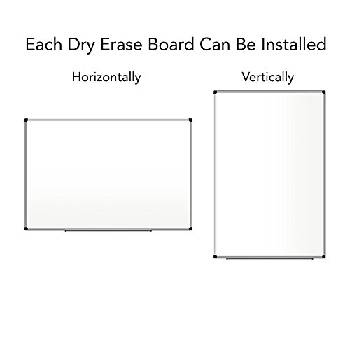 Thornton's Office Supplies Magnetic Dry Erase Whiteboard Presentation Board, Aluminum Frame, 36 inch x 48 inch