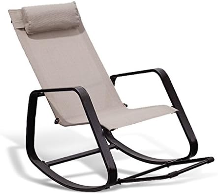 HWF Rocking Chairs Rocking Chair Recliner Free And Unfettered Siesta Elderly Couch Simple Leisure Chair Sun Loungers Backrest Chair Blue Gray Green Red ( Color : Gray )
