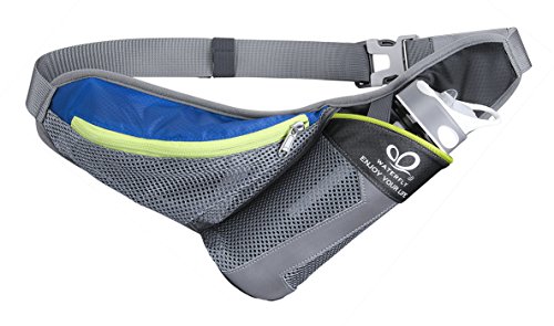 Running Belt Waist Bag, WATERFLY Water Bottle Holder Pack for Phone 5.5 inch iPhone 6 / 7Plus / 8Plus Outdoor Sports Pack Pouch for Running Hiking Walking Cycling