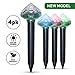 LED Solar Mole Repellent - Ultrasonic Pest Control Yard Stakes for Gopher, Vole, Rodent, Mouse, Snake - Outdoor RGB Garden Light - No Battery, Sun-Powered, No Cruelty Animal Repeller Devices - 4-Pack