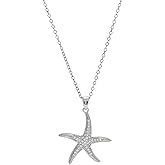 XIAOMOJEW Starfish Necklace for Women Chunky Gold Shell Pednant Chain Necklace Beach Summer Jewelry