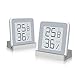 Homidy Digital Hygrometer Indoor Thermometer, Xiaomi Mijia 360°HD E-Ink Screen Room Humidity Guge Swiss Sensirion Industrial Grade High Accuracy Temperature Humidity Meter (Fashion White-2 Pack)