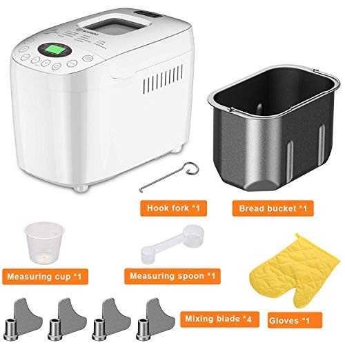 MOOSOO MAX 3.6LB Bread Machine, 15in1 Automatic Bread Maker With Gluten Free and Homemade