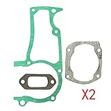 JRL Muffler Cylinder Crankcase Gasket Kit For Husqvarna 362 365 372 372XP 2pcs New