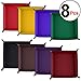 SIQUK 8 Pieces Dice Tray PU Leather Folding Square Dice Holder for Dice Games, 8 Colors