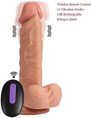 Automatic Lifelike-Stimulation Toys Six Toy 10 Frequency Patterns & Wireless Remote Control Rod with Hands-Free Suction Cup