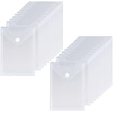 24 Pack Large Clear Die &amp; Stamp Storage Bag Transparent Plastic Folders for Cutting Dies Stencil Embossing Crafts for DIY Scrapbooking Paper Card Craft Organizer Holder