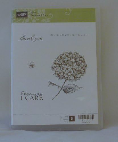 Stampin' Up! BECAUSE I CARE Set of 5 Decorative Rubber Stamps Retired