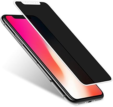 iPhone X Privacy Screen Protector,Privacy Screen iPhone X Screen Protector with Shield Anti-Fingerprint Bubble Anti-Scratch For iPhone X (iPhone X White)