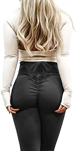 Doubleal Sexy Butt Lift High Waist Slimming Leggings Ruched Activewear Yoga Pants Skinny Tights (Small, X Dark Grey)