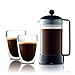 Bodum 51oz Brazil French Press Coffee Maker, High-Heat Borosilicate Glass, Black - Made in Portugal