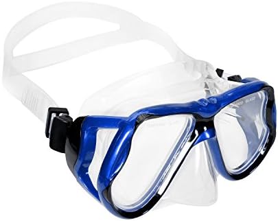 Diving Snorkeling Swimming Goggles Mask ,No Leaking Anti-Fog Waterproof UV Protection Silicone Nose Clip snorkel mask Suit for Men Women Kids (Blue)