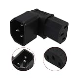 (2 Pack) Tekit IEC320 C14 to C13 Power Adapter PDU/UPS Plug/Socket UP 90 Degree AC250V 10A IEC 320 C14 Male to C13 Female Right Angled IEC Converter Plug Adapter for LCD/LEC TV Wall Mount