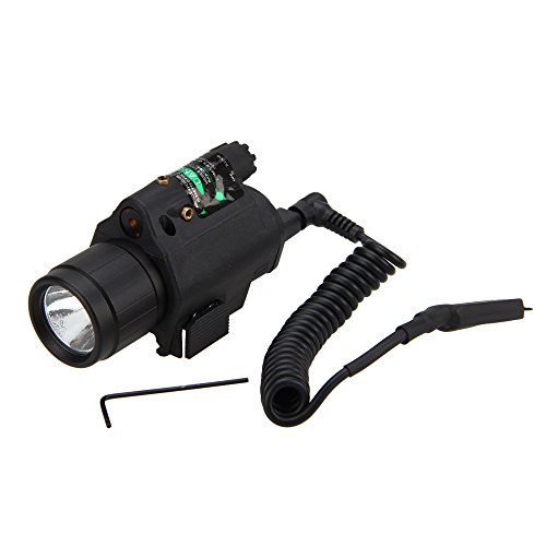 Compact green pistol laser light combo, p08 180 lumen weapon ligh…