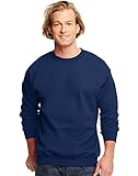 Hanes Mens Ultimate Cotton® Heavyweight Crewneck Sweatshirt Navy L