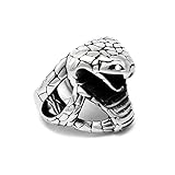 FANSING Jewelry Mens Stainless Steel Punk Cobra Snake Rings Size 9