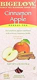 Bigelow Cinnamon Apple Herb Tea (Box of 28), Red & Pink Box, 