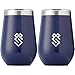 Summit Outdoor Wine Glasses, Vacuum Insulated Wine Tumbler With Lid, Stemless Metal Cup Design, Stainless Steel, Unbreakable, Shatterproof, Portable, Set of 2, Home, Travel or Camping. NEW SLIDING LID