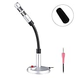 PC Condenser Microphone, Microphones for PC / Desktop / Laptop / Notebook / Ipad Plug & Play 3.5mm Adjustable for Recording, Gaming, Podcasting, Online Chatting by XIAOKOA