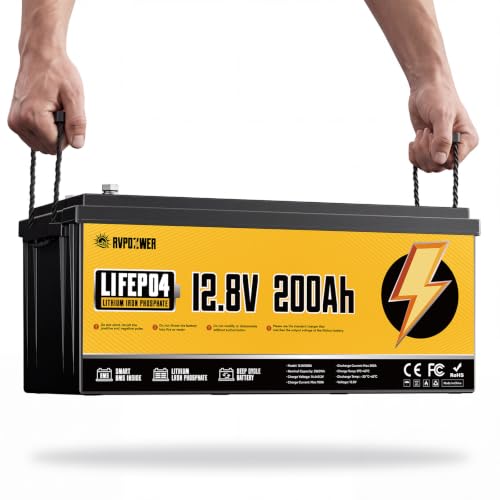 Rvpozwer 12V 200Ah LiFePO4 Battery