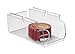 mDesign Plastic Hanging Closet Storage Organizer Tray - Small Bin for Bedroom, Linen, Entryway, Hall Closets - Holds Leggings, T-Shirts, Sports Bras, Winter Scarves, Belts, Gloves - Clear